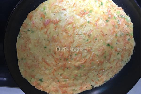 胡萝卜鸡蛋饼的做法图解3