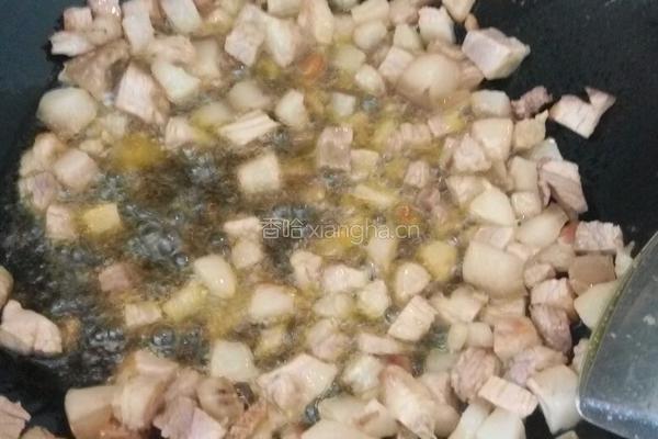 空心菜炒肉的做法图解4