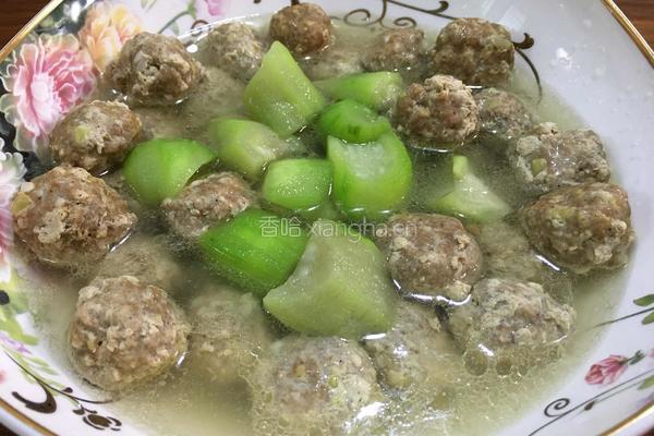 丝瓜肉丸汤的做法图解4