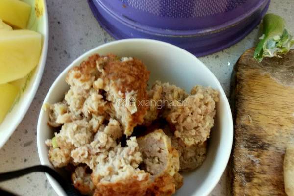 豆角土豆炖肉丸的做法图解6