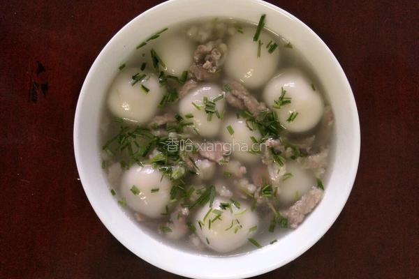 肉丝汤圆的做法图解7