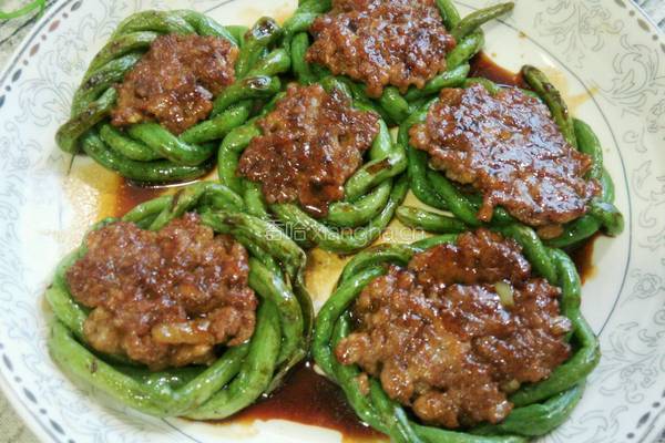 豆角酿肉的做法图解8