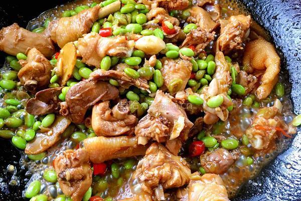 仔鸡烧毛豆米的做法图解14