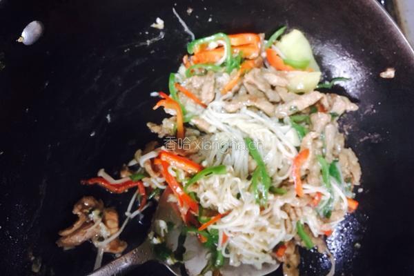 金针菇炒肉丝的做法图解17