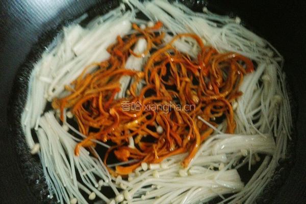 虫草花凉拌金针菇的做法图解4