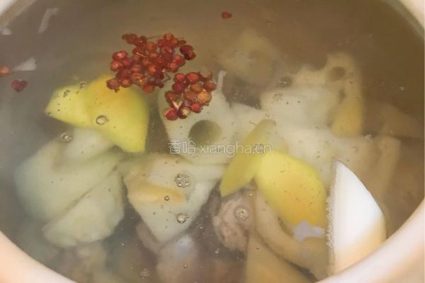 莲藕腔骨汤的做法图解5