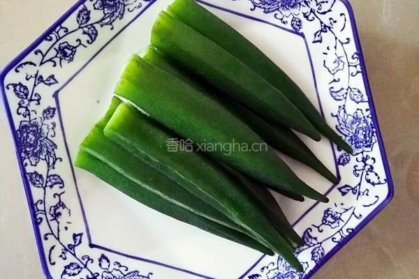 白灼秋葵的做法图解3