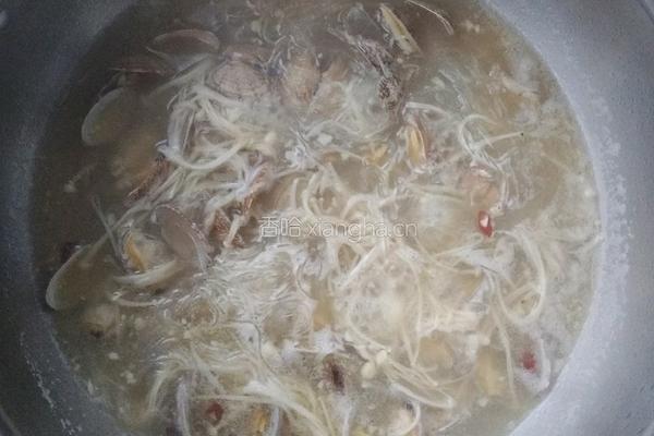 蚬子粉丝金针菇（蒜香版）的做法图解9