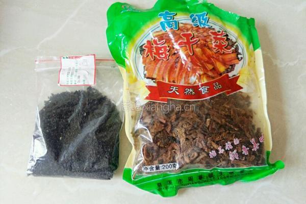 五花肉梅干菜馅的做法图解1
