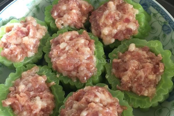 蚝油苦瓜酿肉的做法图解5