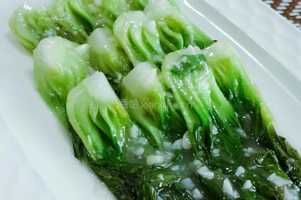 蒜蓉扒油菜的做法图解6