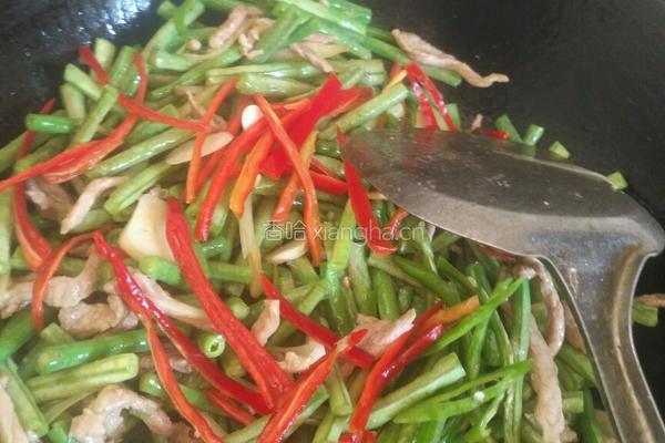 肉丝炒豇豆角的做法图解6