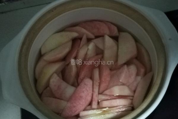 粉粉的桃罐头的做法图解3
