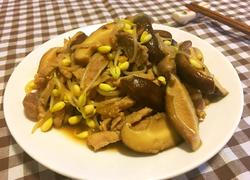 豆芽鲜菇炒肉丝