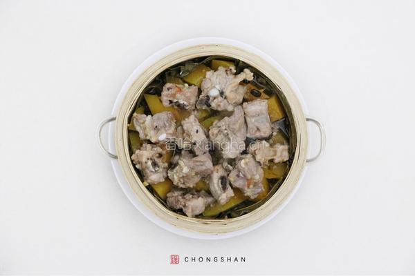 荷香南瓜蒸排骨的做法图解5