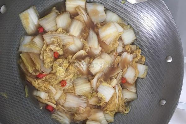 醋溜白菜的做法图解4