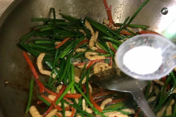 韮菜苔炒肉丝的做法图解8
