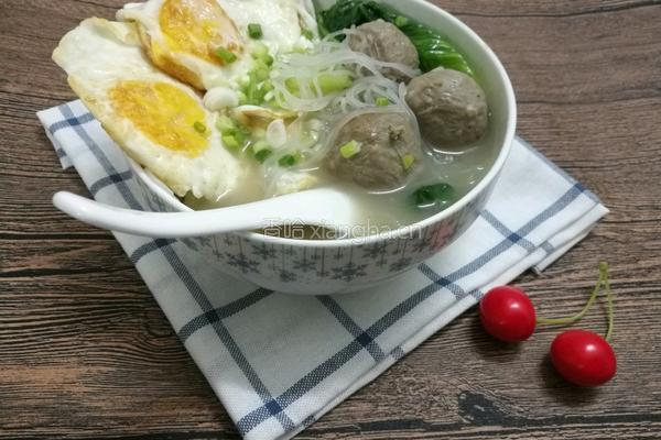 牛肉丸鸡蛋煮米粉的做法图解5