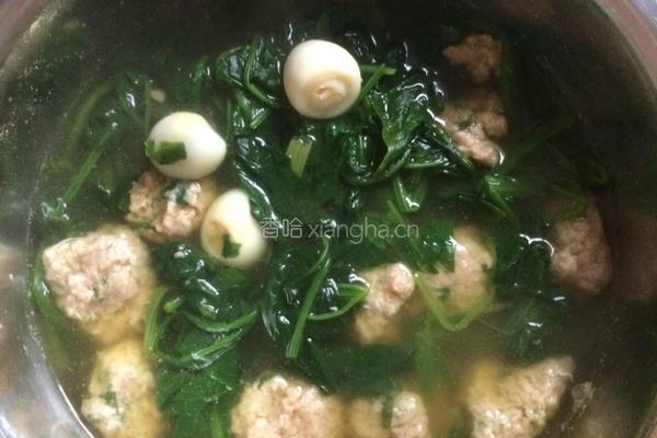 牛肉丸子菠菜汤的做法图解9