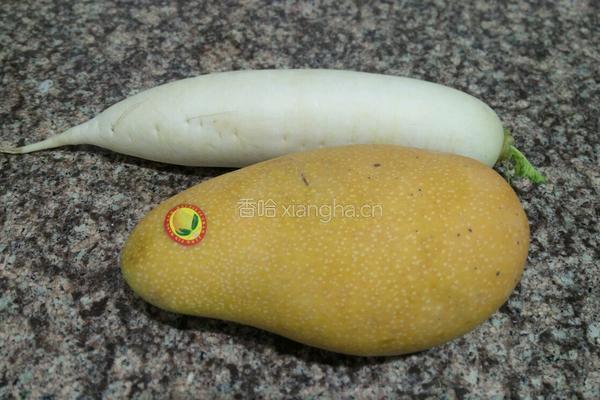 芒果萝卜卷的做法图解1