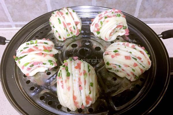 火腿香葱花卷的做法图解16