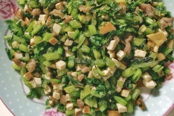 芥菜肉丁包 中种发面法的做法图解5