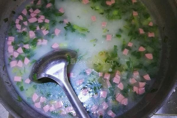 火腿肉丝菜泡饭的做法图解7