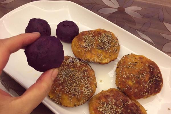 紫薯小丸子和南瓜煎饼的做法图解9