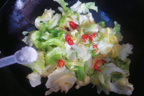 蚝油手撕包菜的做法图解4