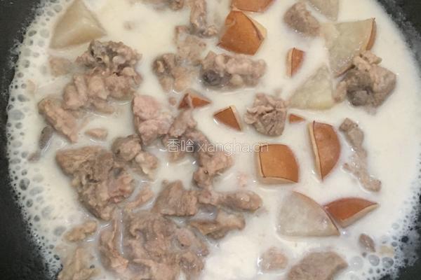 奶油炖雪梨排骨的做法图解9