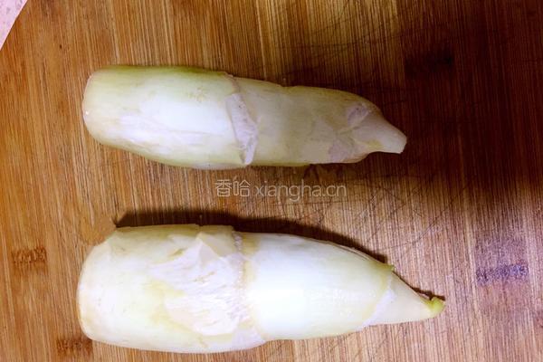 茭白烧肉的做法图解2