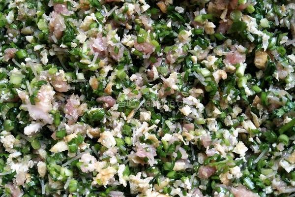 韭菜粉丝鸡蛋瘦肉饺子的做法图解4