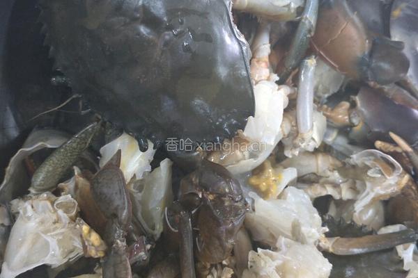 葱香椒盐蟹的做法图解1