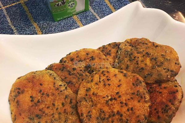 南瓜黑芝麻煎饼的做法图解12