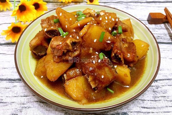 土豆烧排骨的做法图解12
