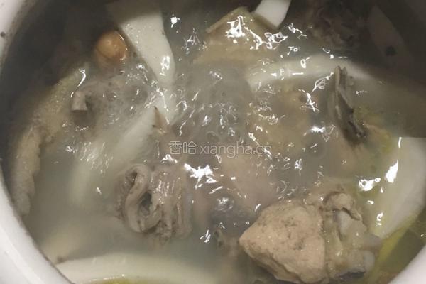 椰子肉炖鸡汤的做法图解5