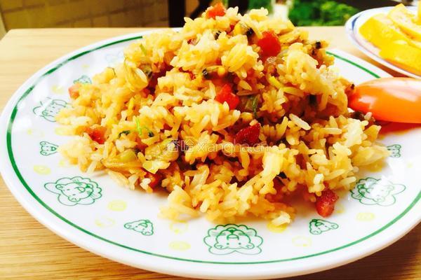 蛤蜊肉腊肠炒饭的做法图解8
