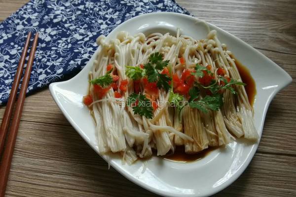 凉拌金针菇的做法图解5