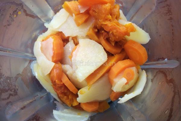 综合果蔬豆沙蝴蝶卷（不加水和面）的做法图解1
