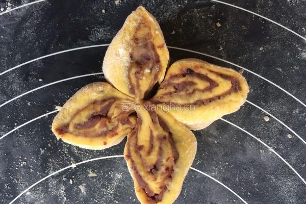 综合果蔬豆沙蝴蝶卷（不加水和面）的做法图解7