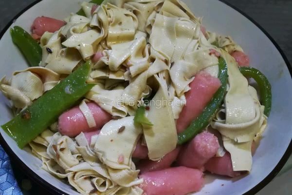 干豆腐炒亲亲肠的做法图解13