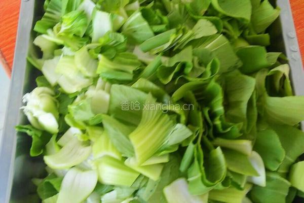 豆泡油菜的做法图解1