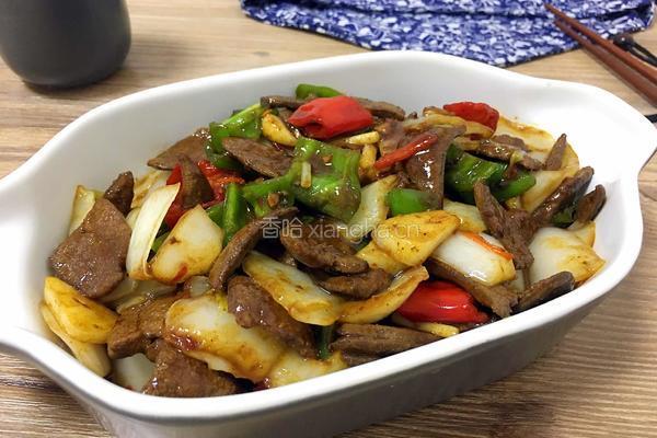 白菜梗炒猪肝的做法图解14