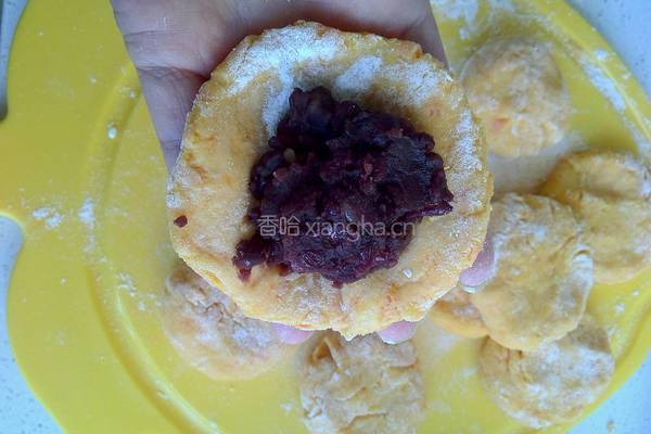 蜜红豆南瓜饼的做法图解17