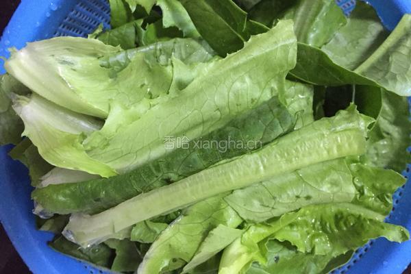 蒜蓉油麦菜的做法图解1