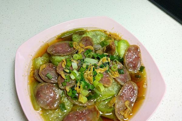 丝瓜蒸香肠的做法图解5