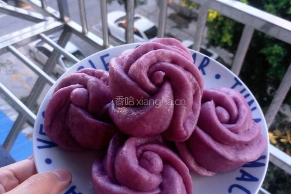 紫玫瑰馒头的做法图解7