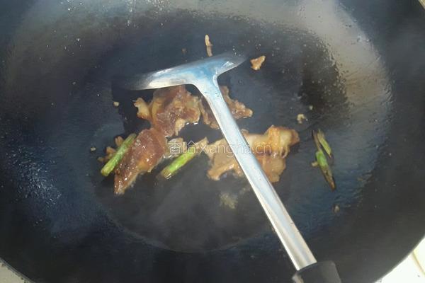 韭苔炒咸肉的做法图解2