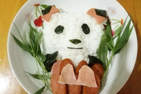 大熊猫饭团的做法图解14