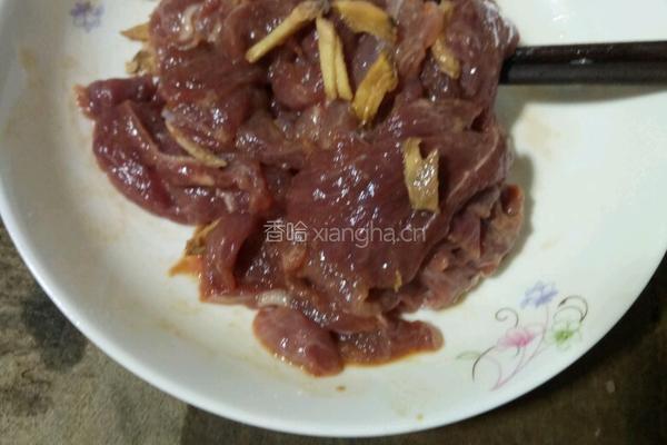 扁豆炒瘦肉片的做法图解6